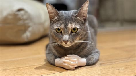cats with fake paws are strong